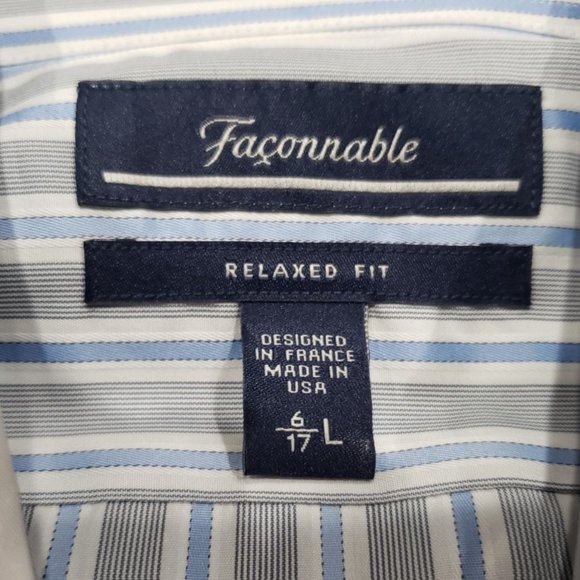 Faconnable STRIPPED Long Sleeve Shirt - Picture 2 of 2